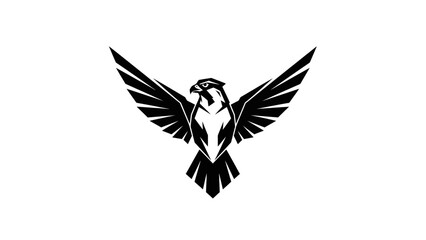 Obraz premium Black and White Bird Logo Design.