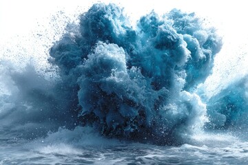 Oceanic Majesty: A powerful wave crests in a stunning display of nature's raw power. The image captures the dynamic energy and mesmerizing beauty of the ocean.