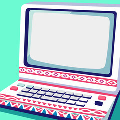 laptop with a blank screen