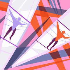 abstract background with colorful triangles