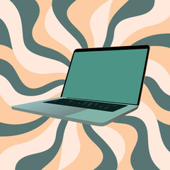 vector illustration of a laptop computer