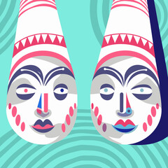 face of a man with mask