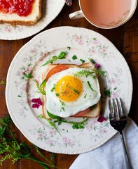 fried eggs with bacon