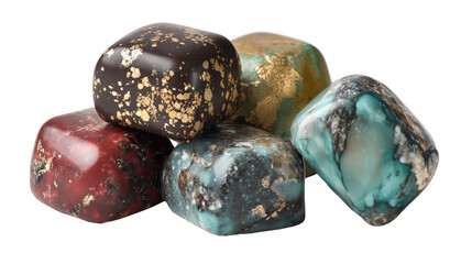 Realistic metallic meteorite shown in 3D anaglyph format transparent png background. Ai generated