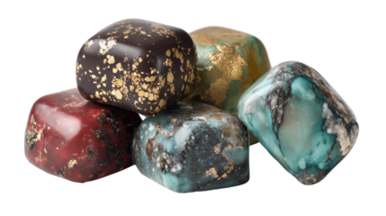 Realistic metallic meteorite shown in 3D anaglyph format transparent png background. Ai generated