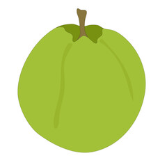 coconut illustration isolated on white background with leaf, symbolizing fresh, healthy, and organic fruit for diet and vitamin health