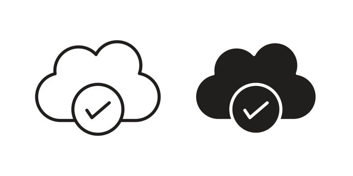 Saved to drive icon flat and stroke collection for ui ux work.