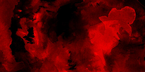 Black or red abstract background, red watercolor splash with splatters transparent, abstract red watercolor wash with varying shades and intensities, colorful artistic pastel tones design. 