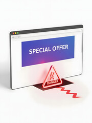 Phishing special offer for deception and personal data theft