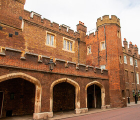 Historical Brick Building With Arches and Towers in London