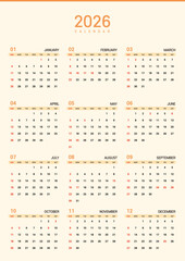2026 KOREA CALENDAR