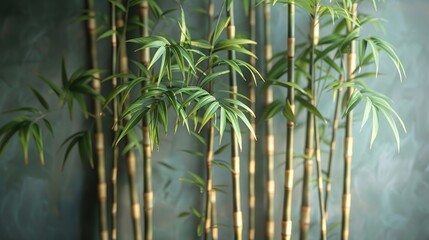 High Resolution Nature Artwork Showing Dense Forest Plant Structures
