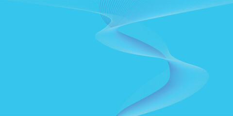 Abstract waves for design. Stylish line art background. Vector illustration. Waves with lines created using the blend tool. Curved wavy lines, smooth lines.