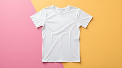 White T-Shirt Display, Studio Environment, Product Photography, Minimalistic Style