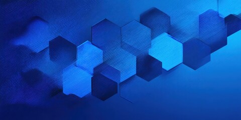 Abstract blue hexagonal shapes composition futuristic digital design for various uses
