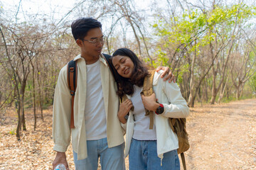 A couple who enjoy hiking and adventure.