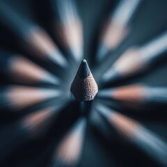 Visual Metaphor for Mental Focus and Concentration on Dark Background