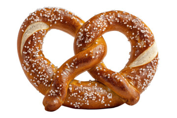 Classic Knot-Shaped Pretzel with Salt Crystals on Top
