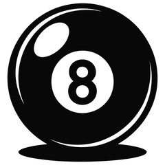 black billiard ball