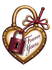 Forever Yours Golden Heart Lock