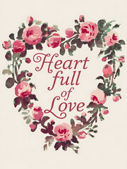 Heart Full Of Love Floral Wreath