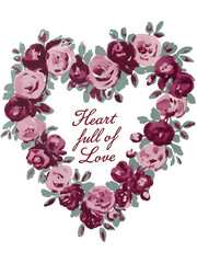 Heart Full Of Love Rose Wreath