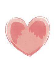 Soft Watercolor Heart Illustration