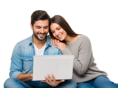 Couple Sharing a Laptop – A Warm Moment of Connection and Collaboration

 - Powered by Adobe
