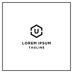 Obraz premium au or uv hexagon logo