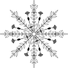 black floral mandala