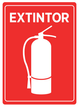extintor fuego o incendio espa&ntilde;ol