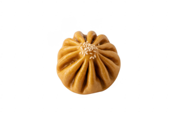 Steamed bun with sesame seeds isolated on a transparent background food