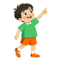 a small child who points to something he wants to show