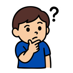 a child who is trying to think hard and ask questions