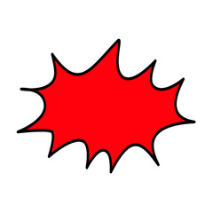 Speech balloons in comics and manga.