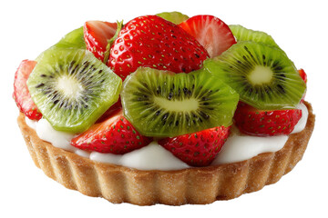 Small Fruit Tart with Custard Base and Fresh Berry Topping