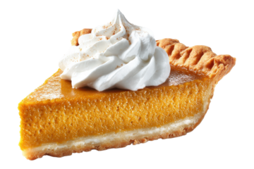 Sweet Pumpkin Pie Slice Perfect for Cafes, Parties, or Home Baking