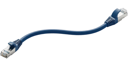 Blue Ethernet Cable Connected