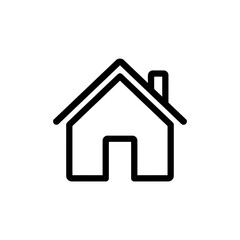 House outline icon for home real estate building on white background a vector graphic symbol of residential architecture
