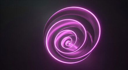 Naklejka premium Abstract Spiral Design Glowing Swirl Dark Background