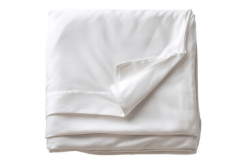 Minimalist Bedding Display Featuring a Folded Bedsheet