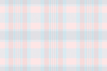 White textile background plaid, creation check pattern seamless. Harmony fabric vector tartan texture in light and misty rose colors.
