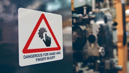 Warning Sign for Hand and Finger Injury Risk