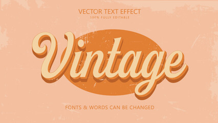 Vintage editable text effect