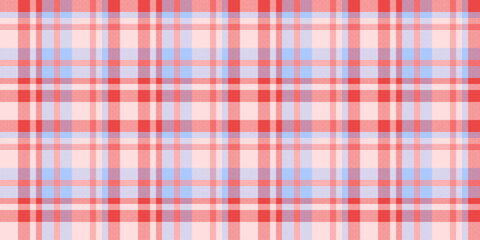 Official seamless background pattern, display texture tartan fabric. Female textile plaid vector check in light and red colors.
