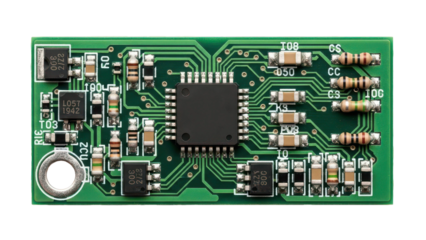 Electronic Circuit Board with Components