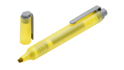 Yellow Highlighter Pen Isolated