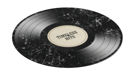 Vintage Vinyl Record With "Timeless Hits" Label