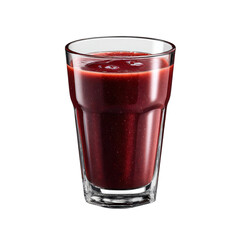 A tall glass of cherry juice isolated die-cut	
