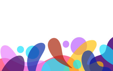 multicolor water splash shape frame illustration	